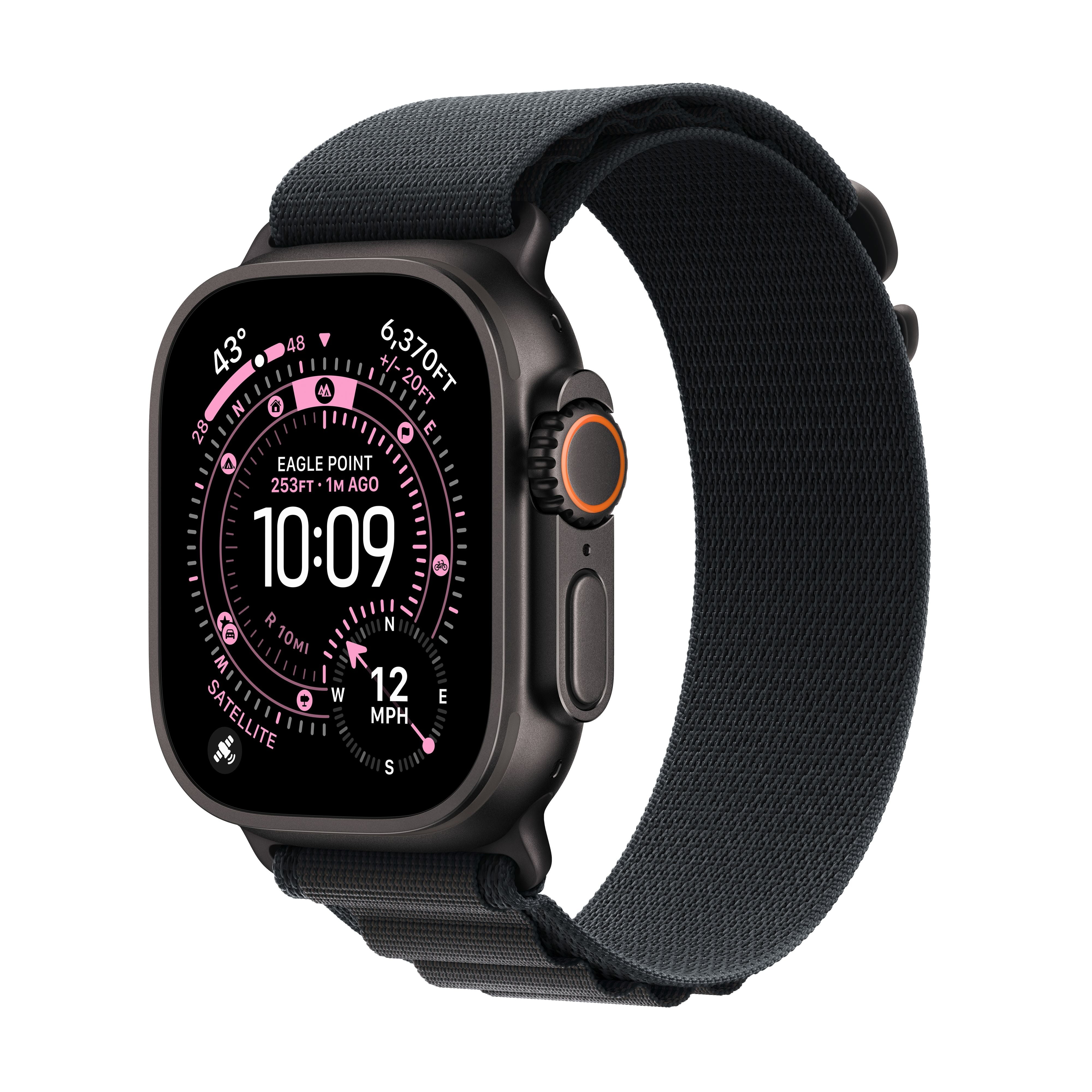 Apple Watch Ultra 3 GPS + Cellular 49mm Natural Titanium Case with Natural Titanium Milanese Loop - Medium