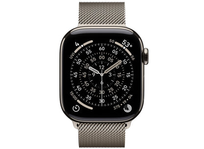 Apple Watch Series 11 GPS + Cellular 42mm Natural Titanium Case with Natural Milanese Loop