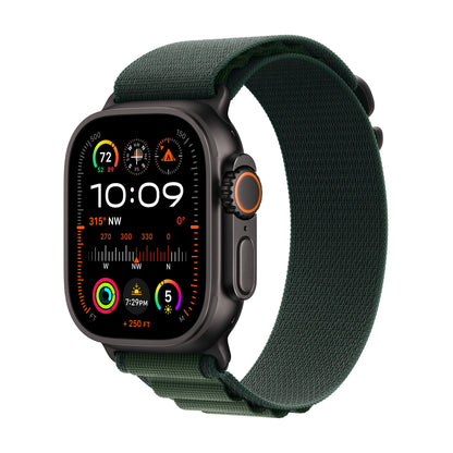 Apple Watch Ultra 3 GPS + Cellular 49mm Black Titanium Case with Black Alpine Loop - Large