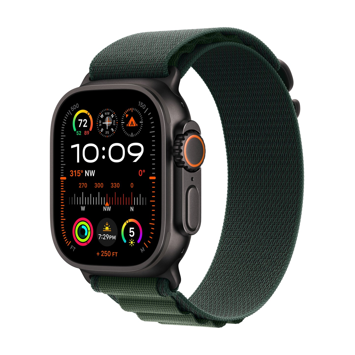 Apple Watch Ultra 3 GPS + Cellular 49mm Black Titanium Case with Black Alpine Loop - Medium