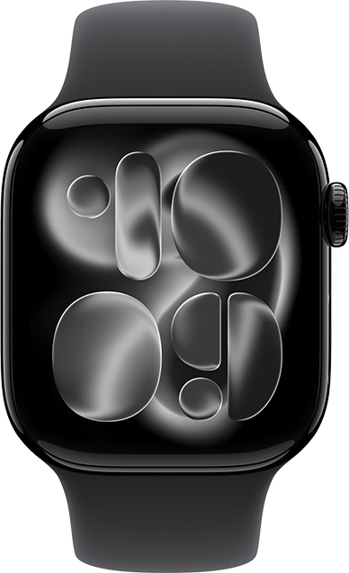 Apple Watch Series 11 GPS 42mm Jet Black Aluminum Case with Black Sport Band - M/L