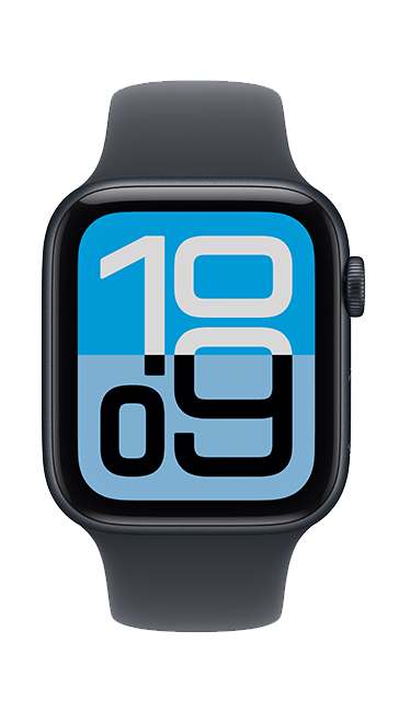 Apple Watch SE 3 GPS 44mm Midnight Aluminum Case with Midnight Sport Band - S/M