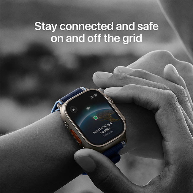 Apple Watch Ultra 3 GPS + Cellular 49mm Natural Titanium Case with Anchor Blue Ocean Band