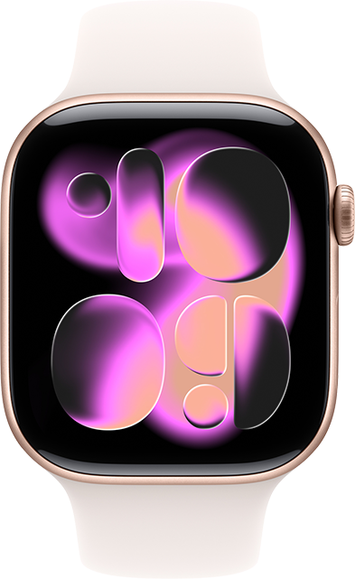 Apple Watch Series 11 GPS + Cellular 46mm Rose Gold Aluminum Case with Light Blush Sport Band - M/L