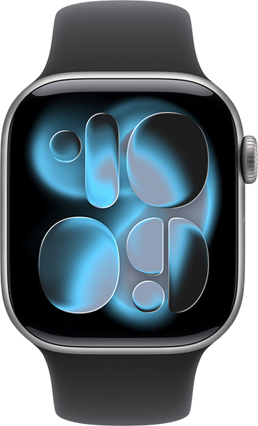 Apple Watch Series 11 GPS 42mm Space Gray Aluminum Case with Black Sport Band - S/M