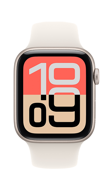 Apple Watch SE 3 GPS 44mm Starlight Aluminum Case with Starlight Sport Band - M/L