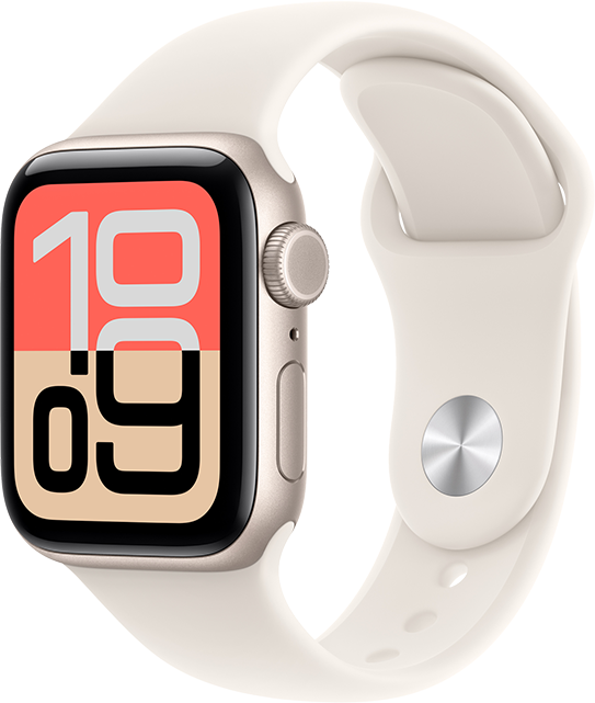 Apple Watch SE 3 GPS 40mm Starlight Aluminum Case with Starlight Sport Band - M/L